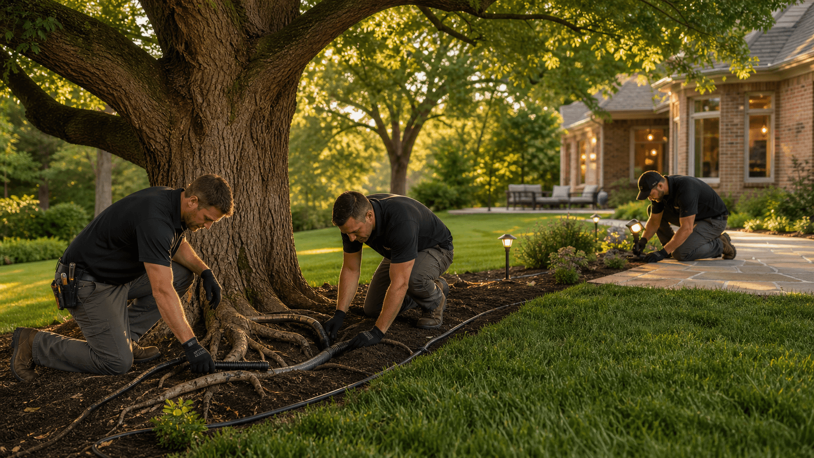 Tree Lighting in Vestavia Hills: Protecting Oaks During Wiring and Trenching